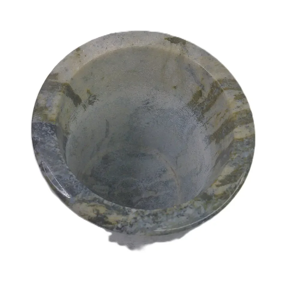 Vintage Natural Green Marble Wine Chiller & Utensil Holder Vase